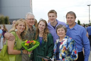 family at graduation